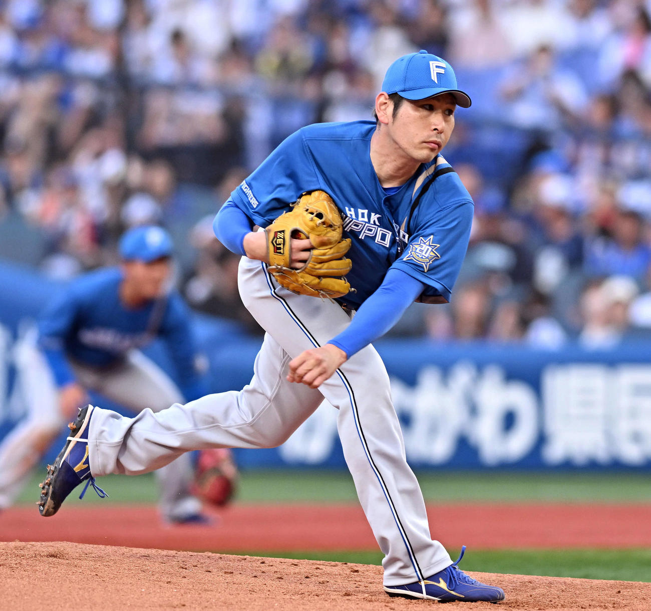 DeNA対日本ハム　日本ハム先発の加藤貴（撮影・滝沢徹郎）