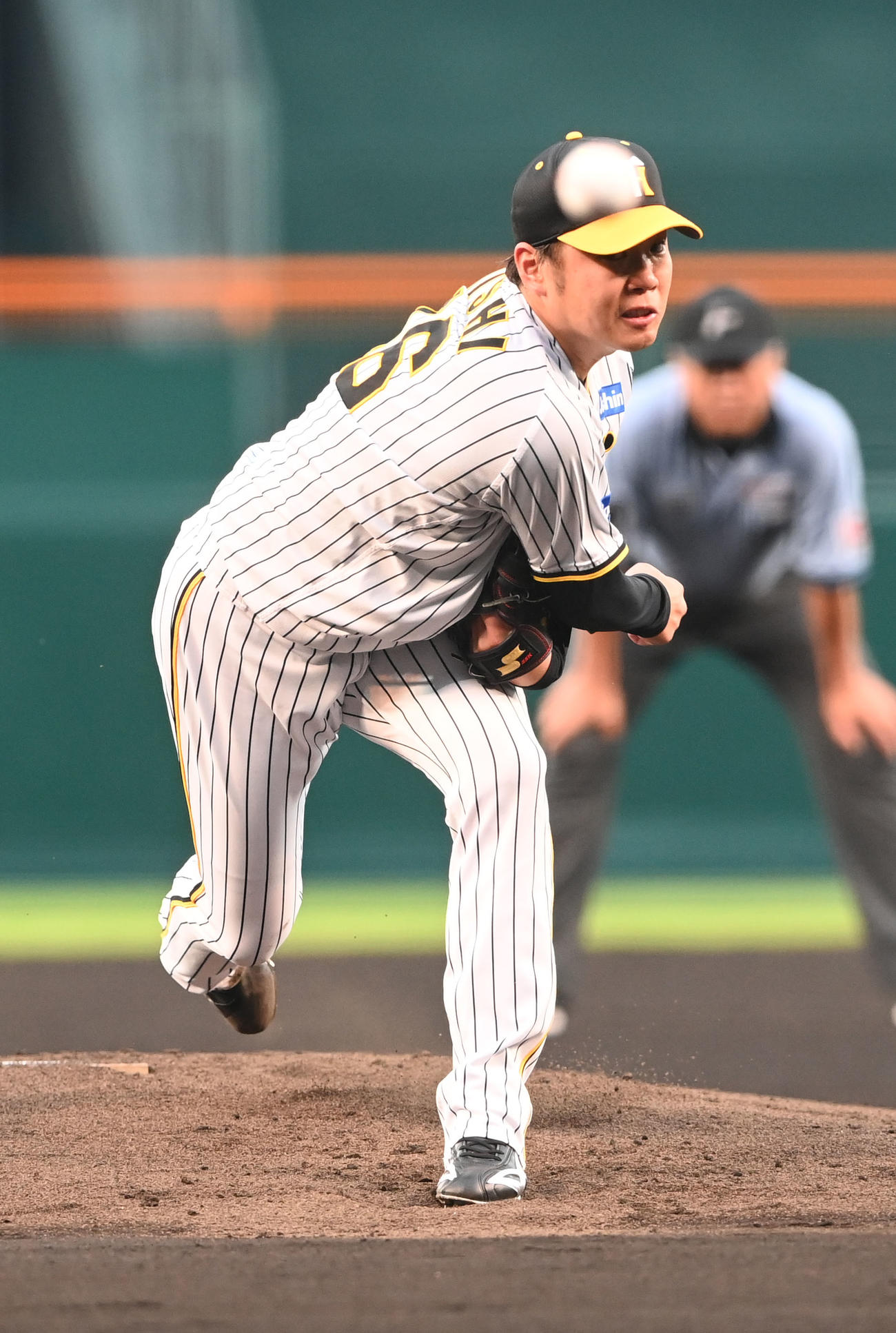 阪神対オリックス　先発する阪神西勇（撮影・和賀正仁）