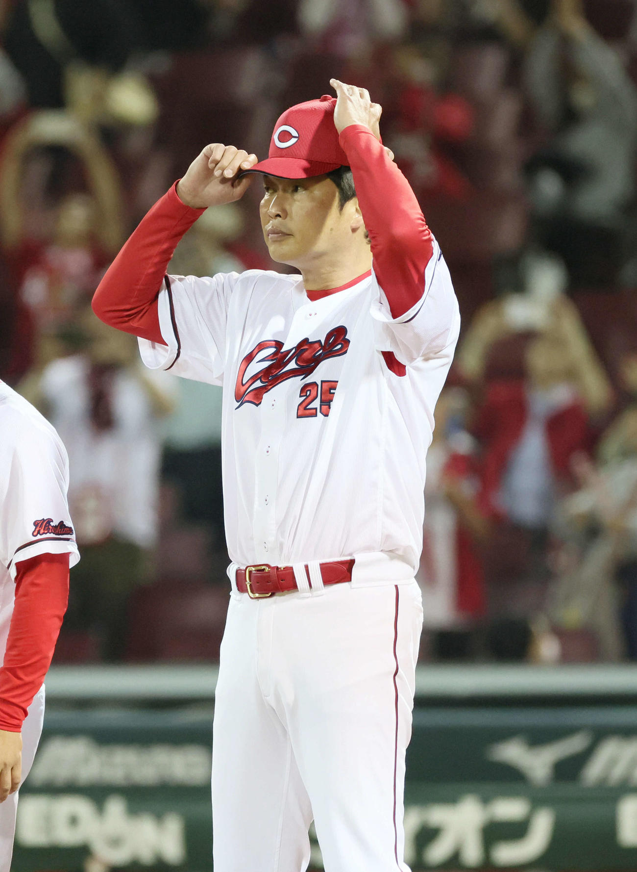 交流戦広島対楽天　敗れた広島新井監督（撮影・加藤孝規）