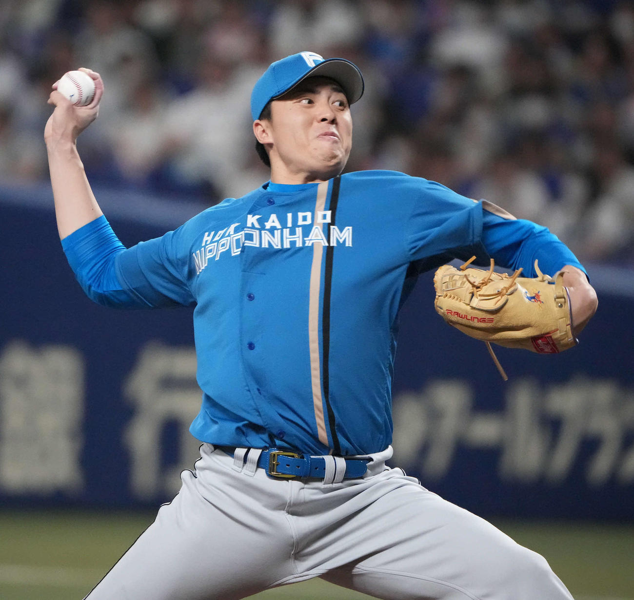 中日対日本ハム　9回裏、日本ハム2番手で登板する田中正（撮影・森本幸一）