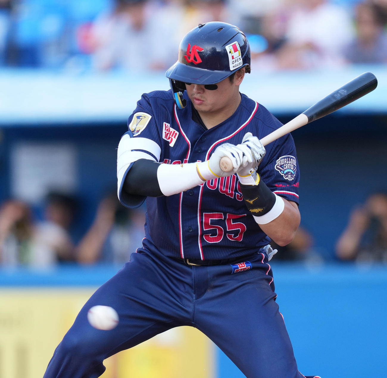 ヤクルト対オリックス　8回裏ヤクルト無死、見逃しの三振に倒れる村上（撮影・菅敏）