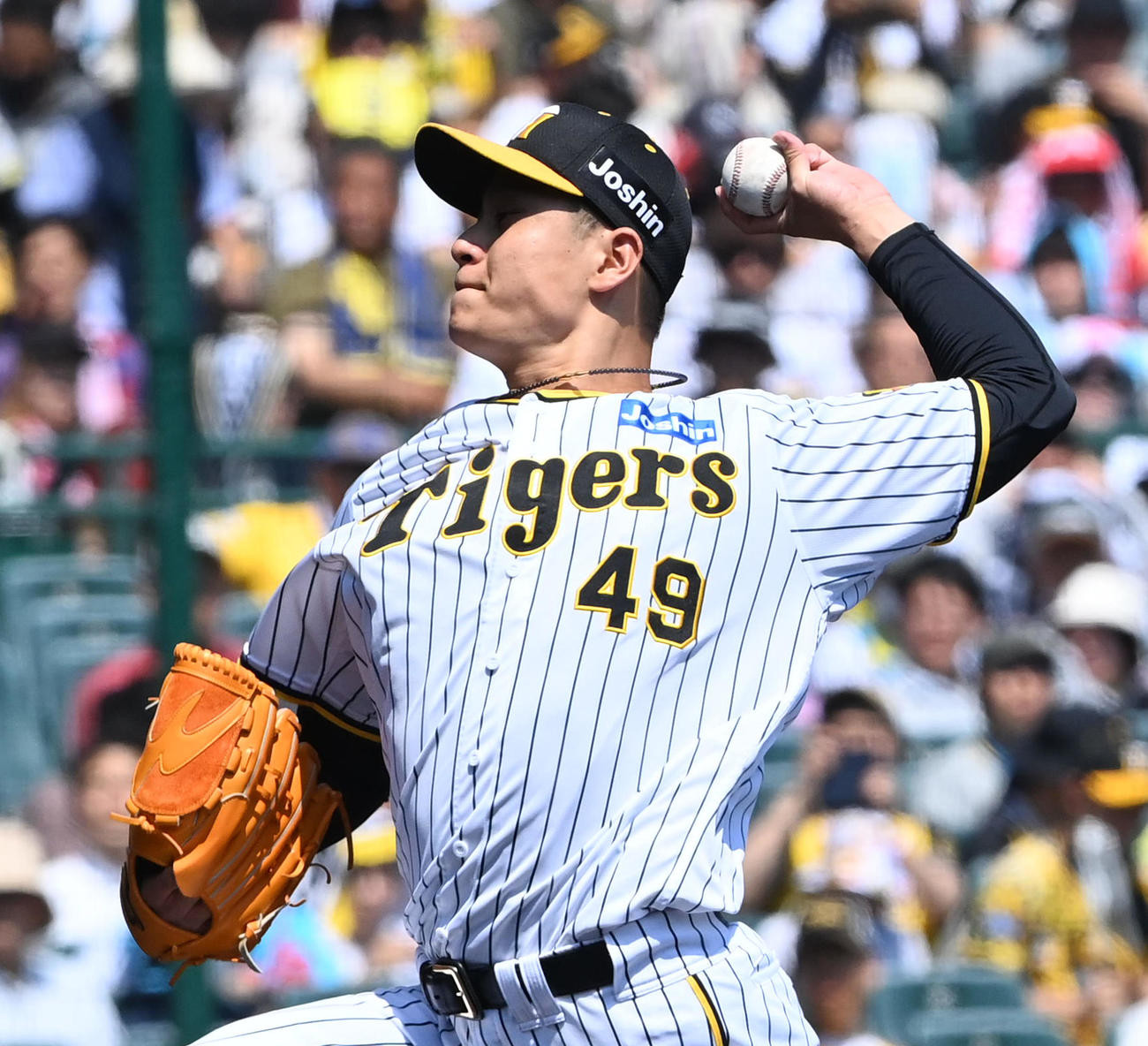 阪神対ソフトバンク　阪神先発の大竹（撮影・前岡正明）