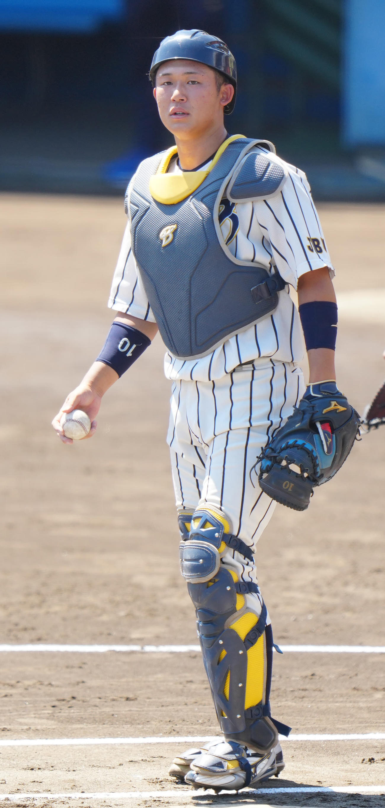 侍ジャパン大学日本代表の選考合宿に臨む上武大・進藤（撮影・江口和貴）