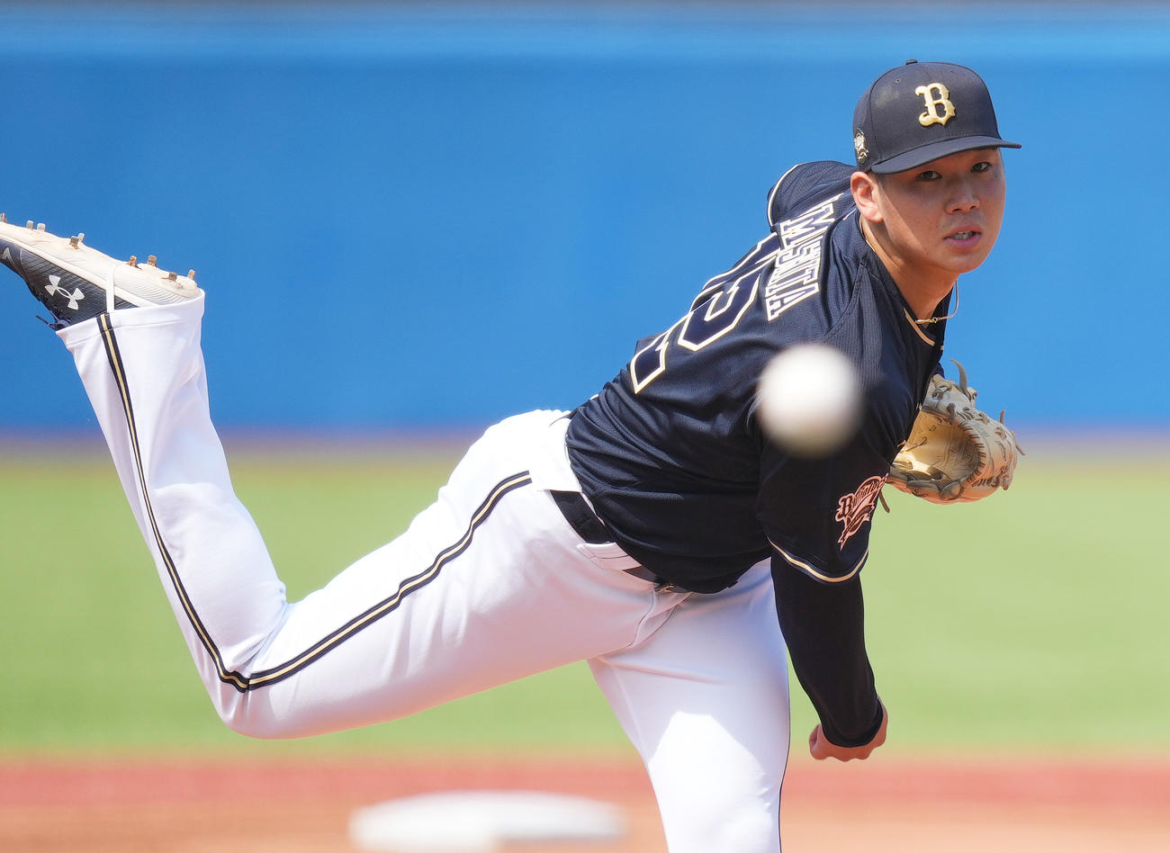 ヤクルト対オリックス　オリックス先発の山下（撮影・菅敏）