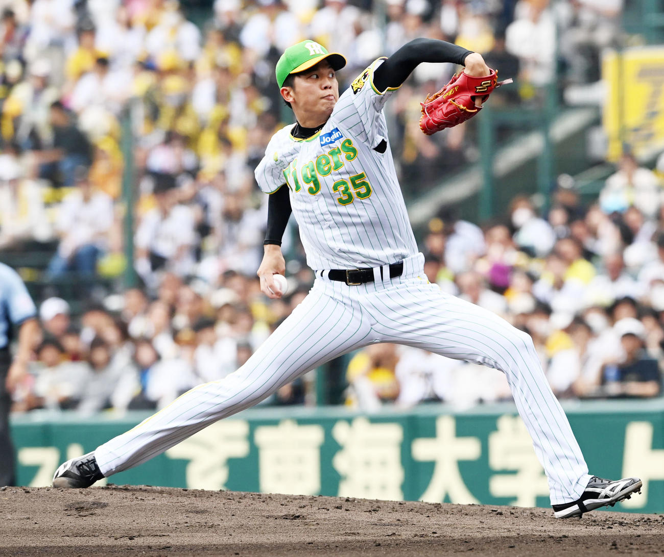 阪神対ソフトバンク　阪神先発の才木（撮影・前岡正明）