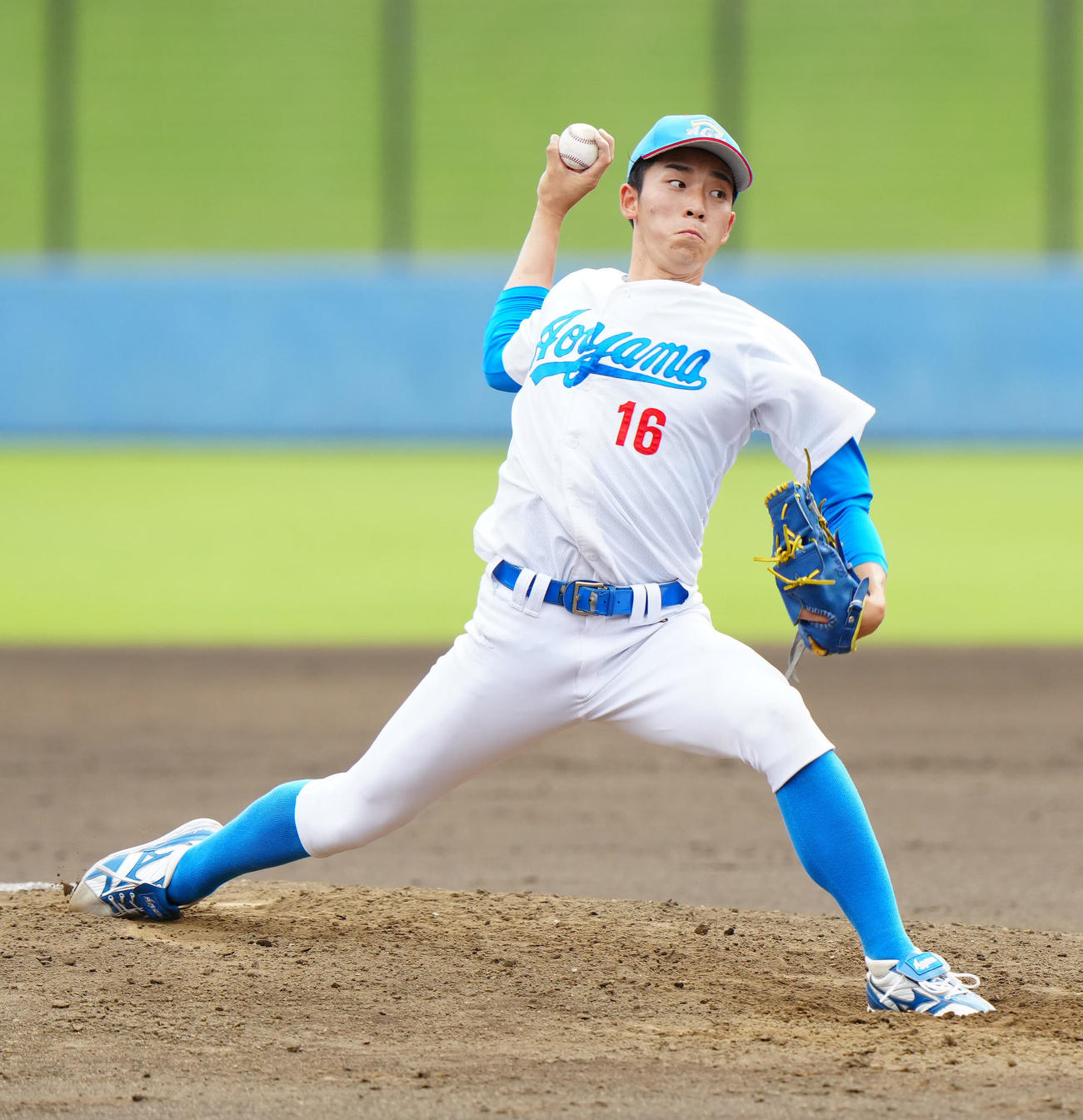 紅白戦の2試合目　白組3番手の青学大・常広（撮影・江口和貴）