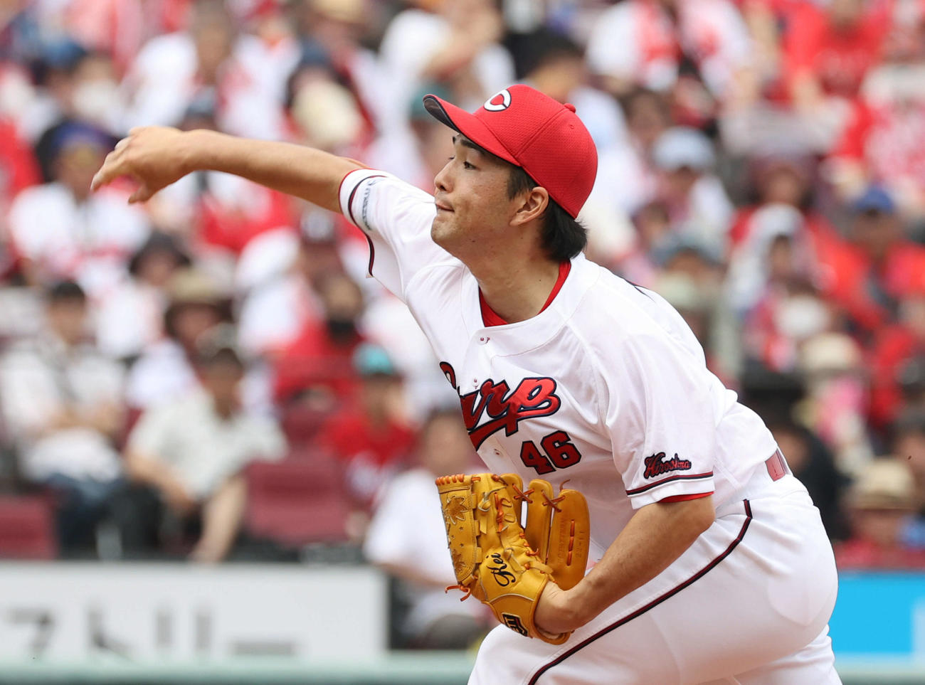 広島対西武　5回5失点で敗戦投手となった河野（撮影・加藤孝規）