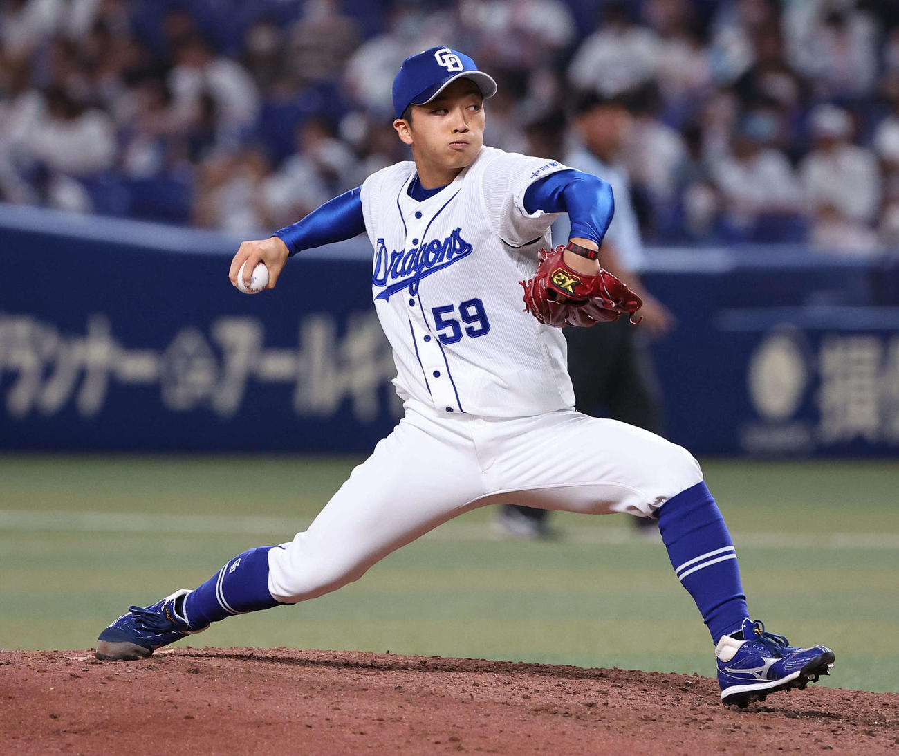 中日・山本拓実（2022年7月1日撮影）
