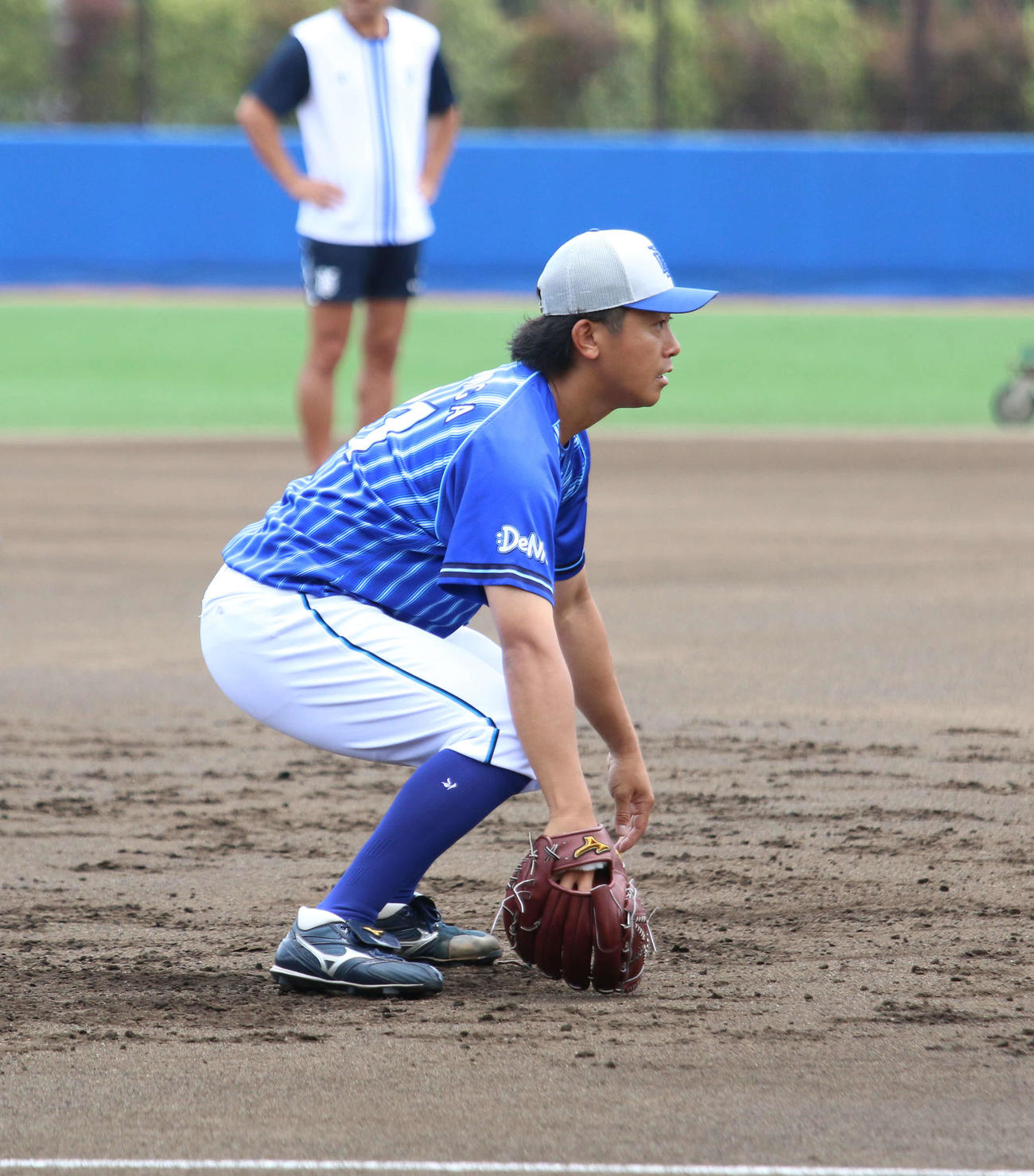 神奈川・横須賀市の球団施設「DOCK」で練習を行ったDeNA今永（撮影・木下大輔）