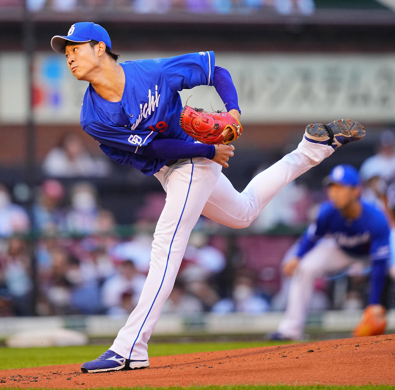 楽天対中日　力投する中日先発の高橋宏（撮影・垰建太）