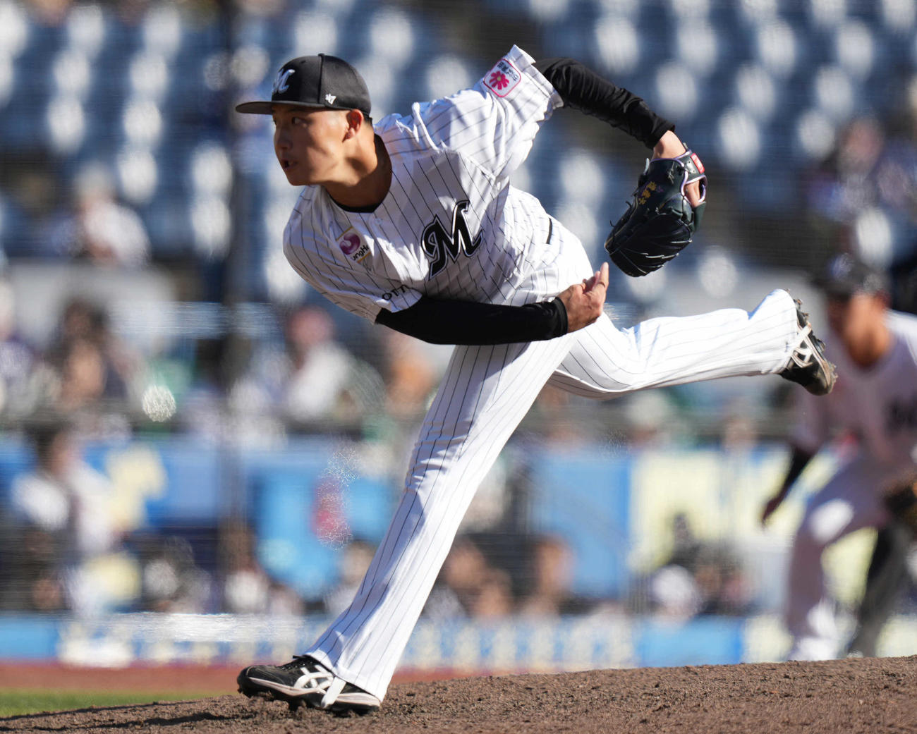 ロッテ菊地吏玖（2023年3月19日撮影）