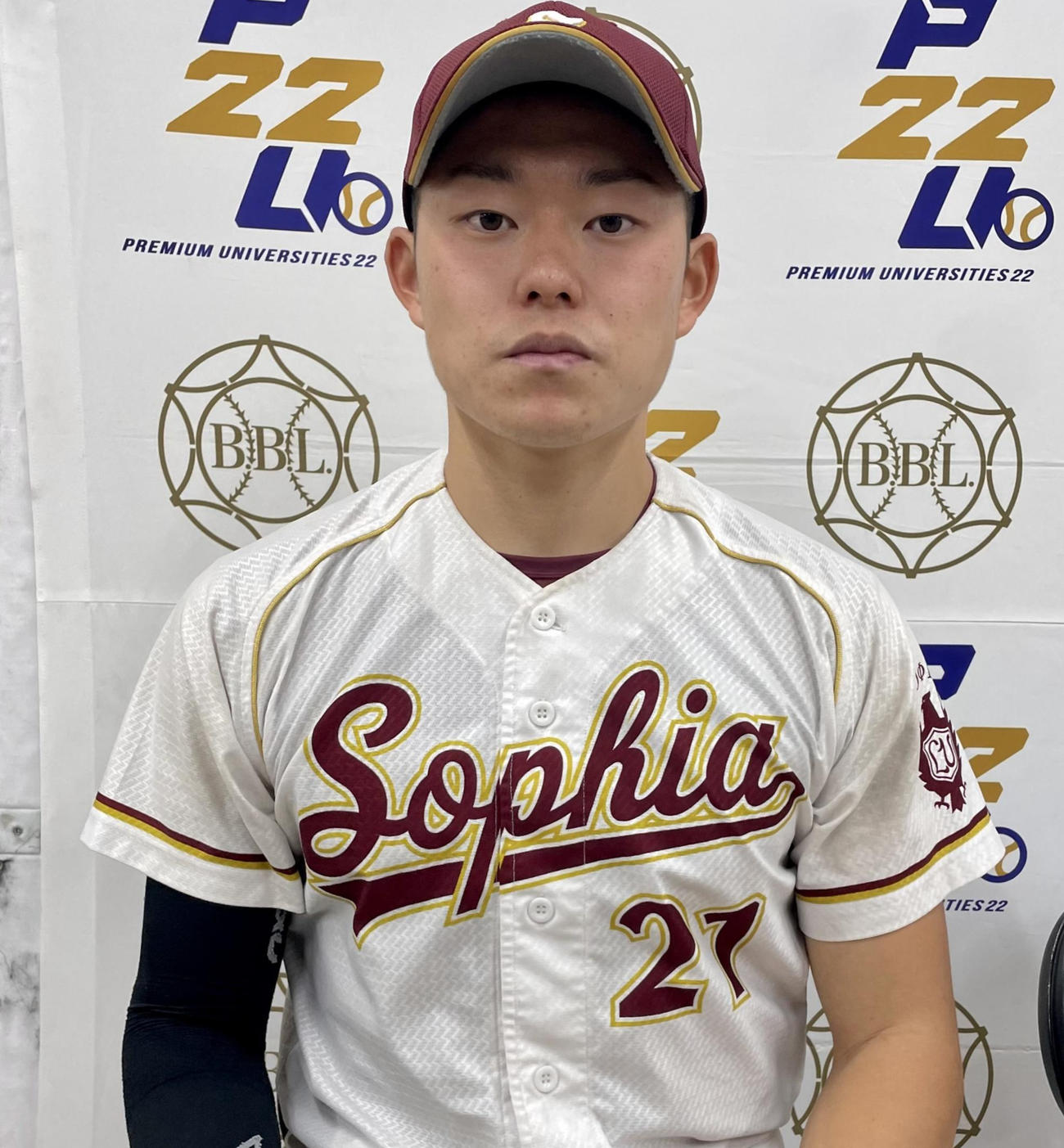 一橋大対上智大　先発し力投した上智大・正木（撮影・保坂恭子）