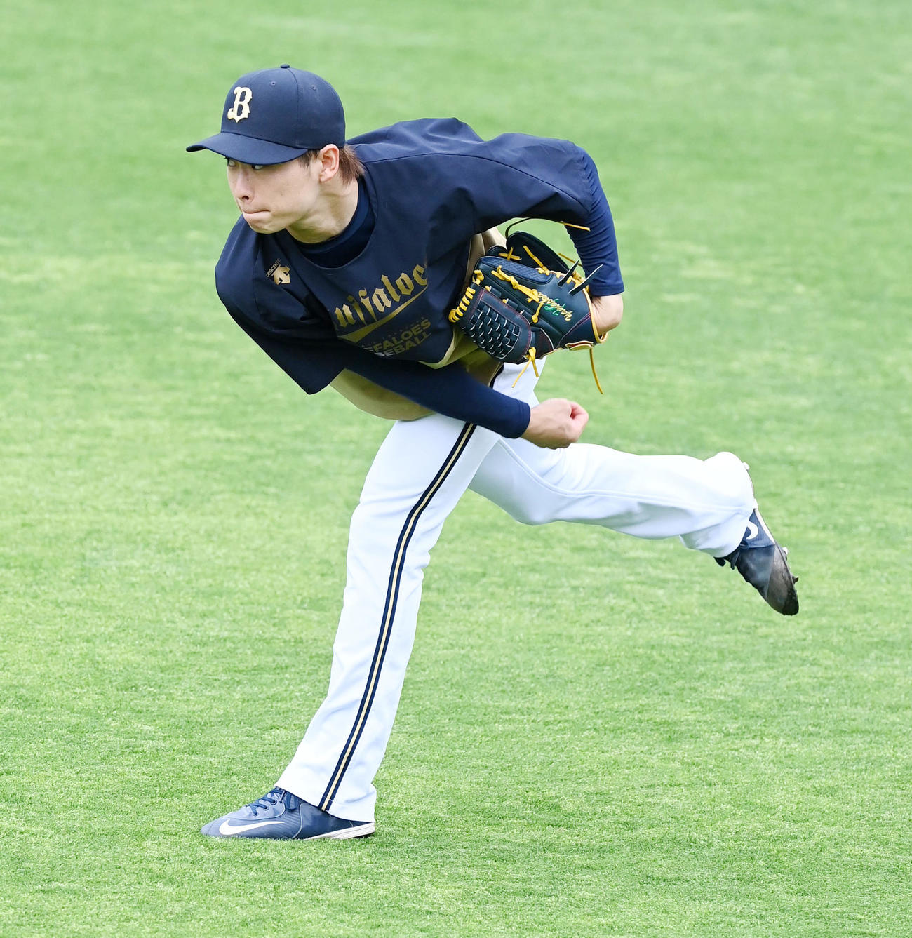 オリックス山岡泰輔（2023年6月14日撮影）