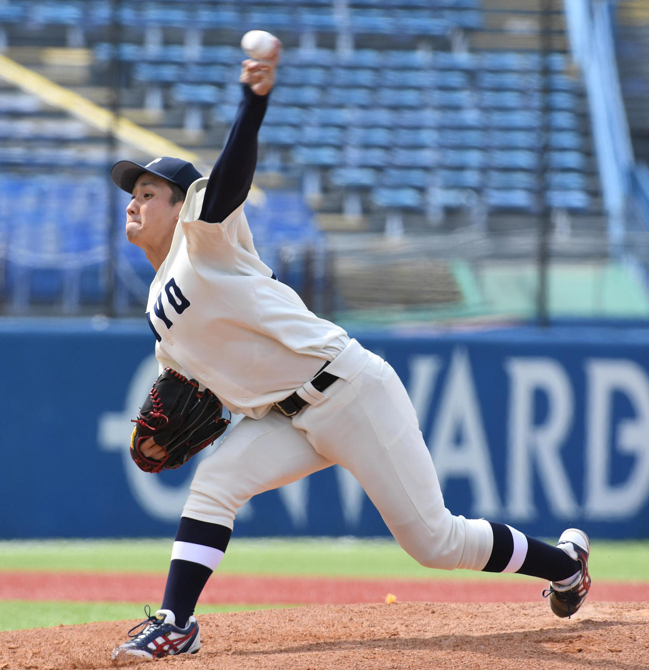 東洋大対駒大　先発した東洋大・野沢（撮影・柴田隆二）