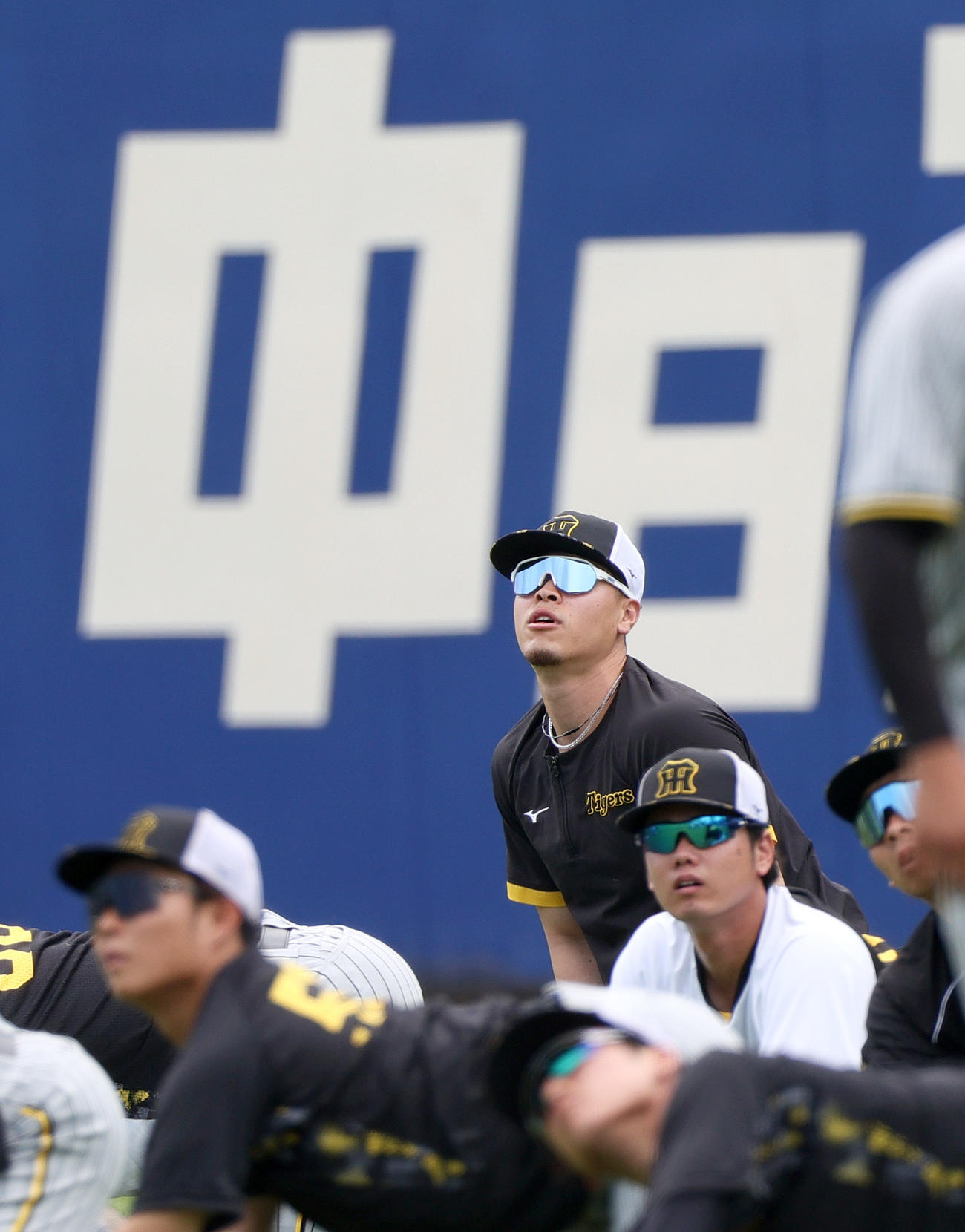 ウエスタン・リーグ中日対阪神　2軍に合流した阪神佐藤輝（撮影・上山淳一）