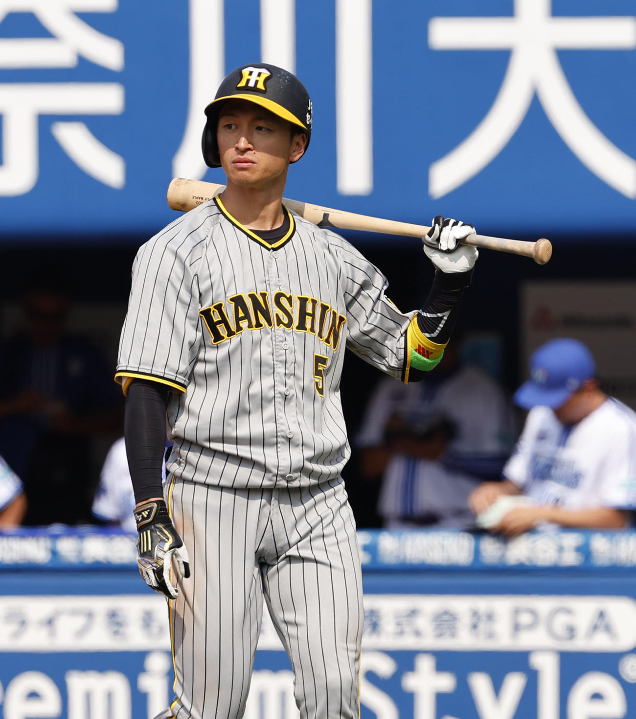 DeNA対阪神　3回表阪神1死、三振に倒れる近本（撮影・藤尾明華）