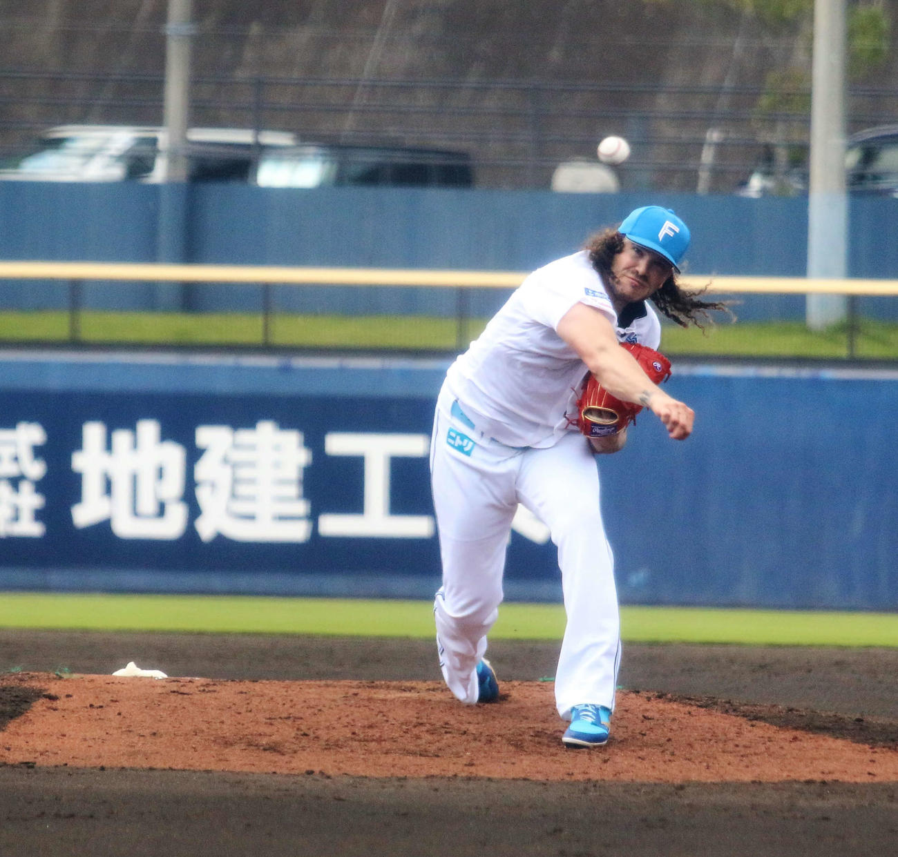 日本ハム対DeNA　故障から実戦復帰した日本ハムのポンセ（撮影・木下大輔）