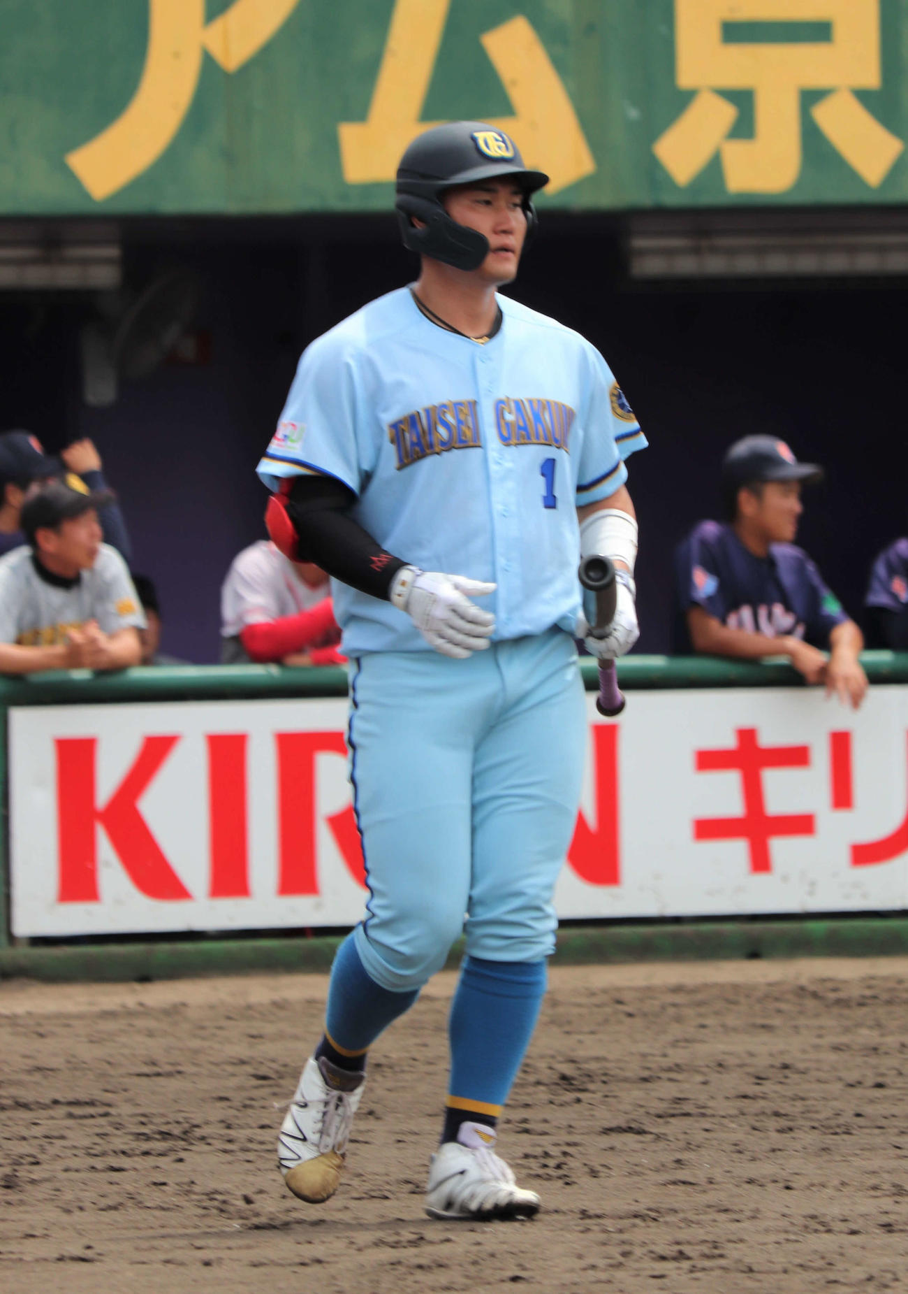 近畿学生選抜対阪神大学選抜　近畿学生選抜の田中大聖（撮影・中島麗）