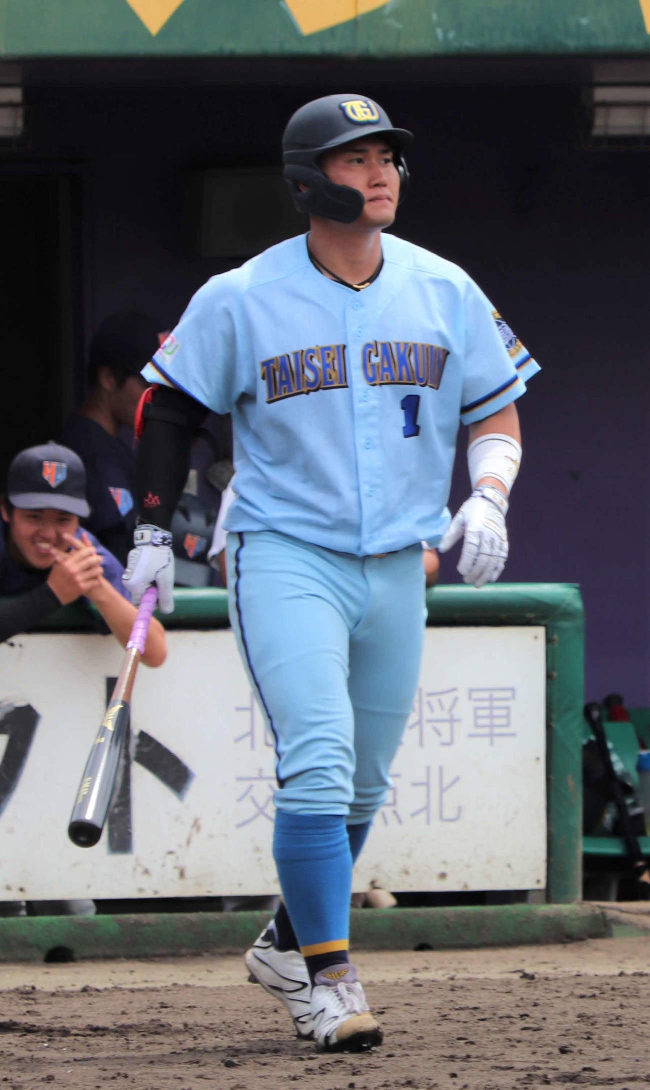 近畿学生選抜対阪神大学選抜　近畿学生選抜の田中大聖（撮影・中島麗）