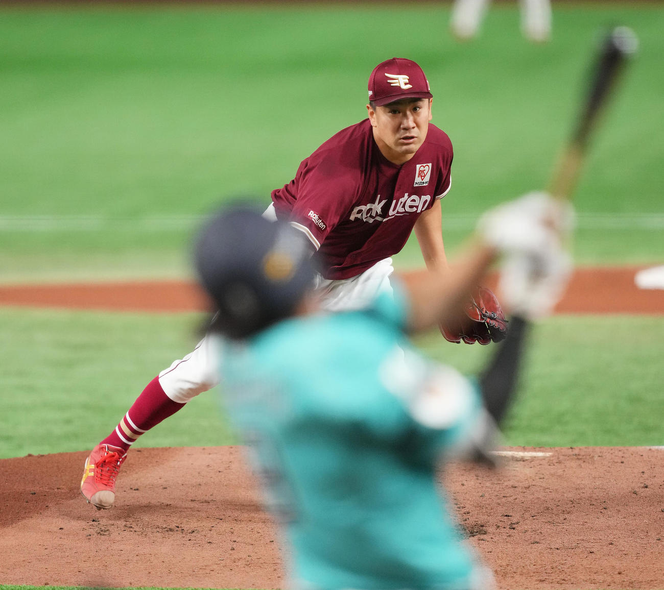 ソフトバンク対楽天　楽天先発の田中将（撮影・菅敏）