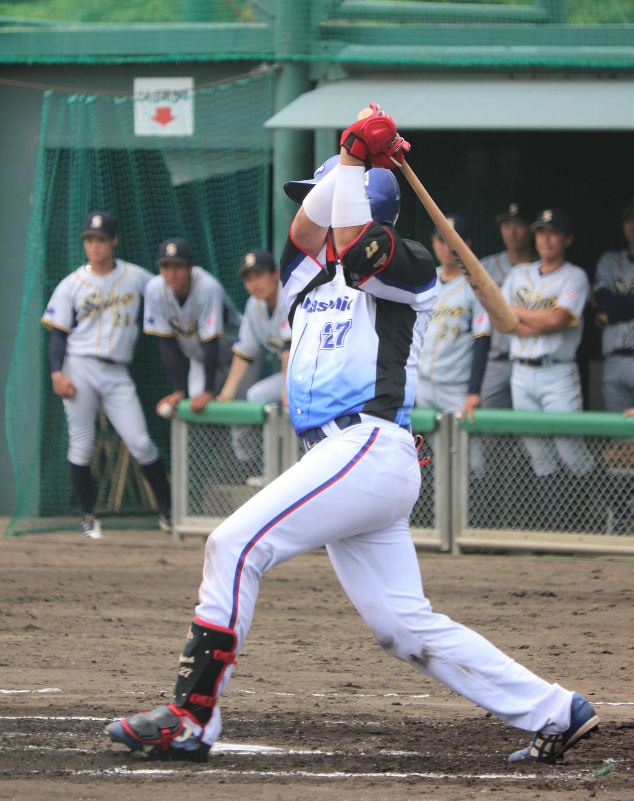 西濃運輸対パナソニック　5番捕手で出場した、久保田拓真選手（23＝関大）（撮影・中島麗）