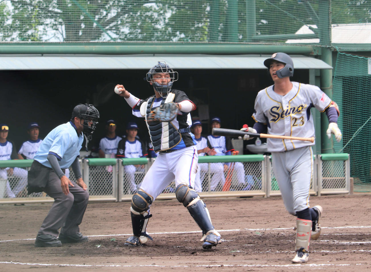 西濃運輸対パナソニック　5番捕手で出場した、久保田拓真選手（23＝関大）（撮影・中島麗）