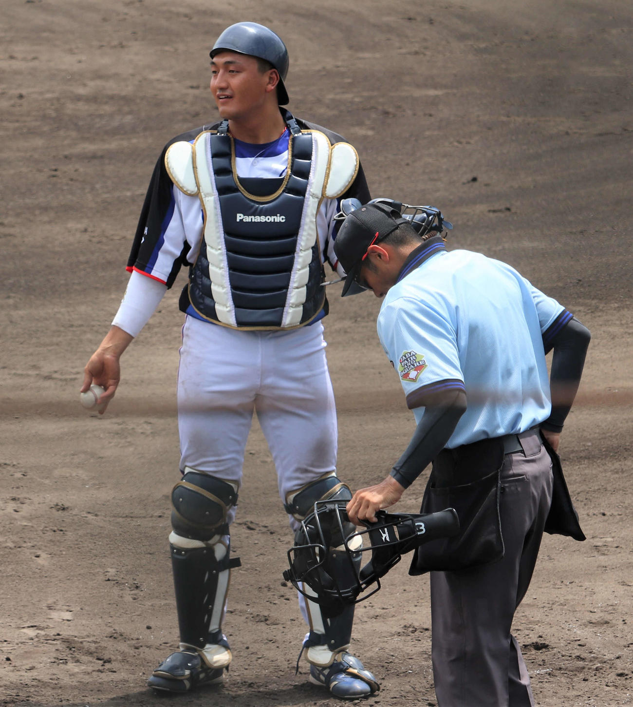 西濃運輸対パナソニック　5番捕手で出場した、久保田拓真選手（23＝関大）（撮影・中島麗）