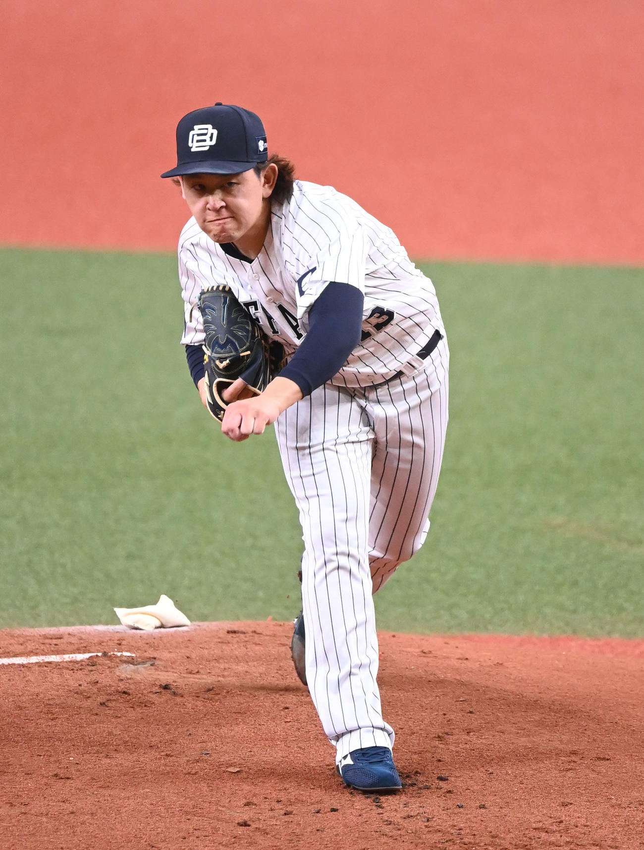 オリックス対ロッテ　先発するオリックス宮城（撮影・和賀正仁）