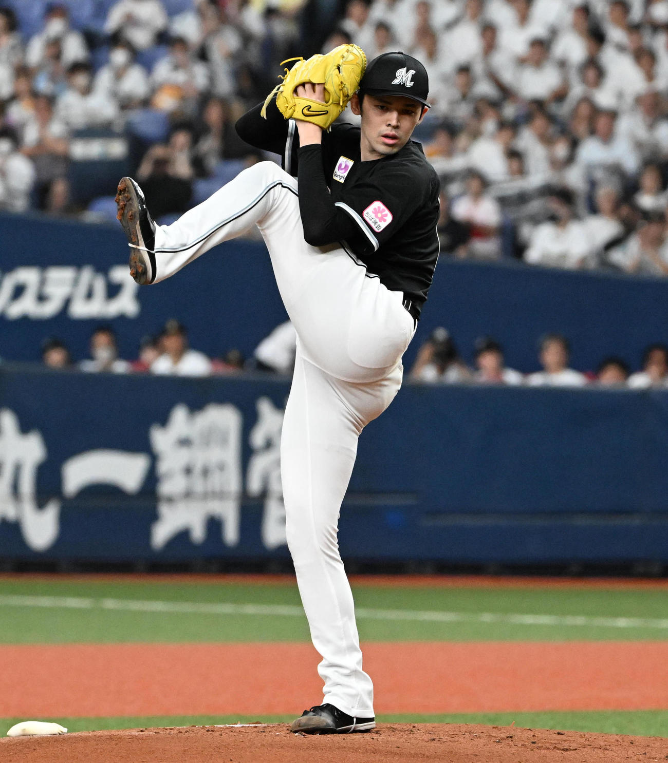 ロッテ先発の佐々木朗希（撮影・石井愛子）