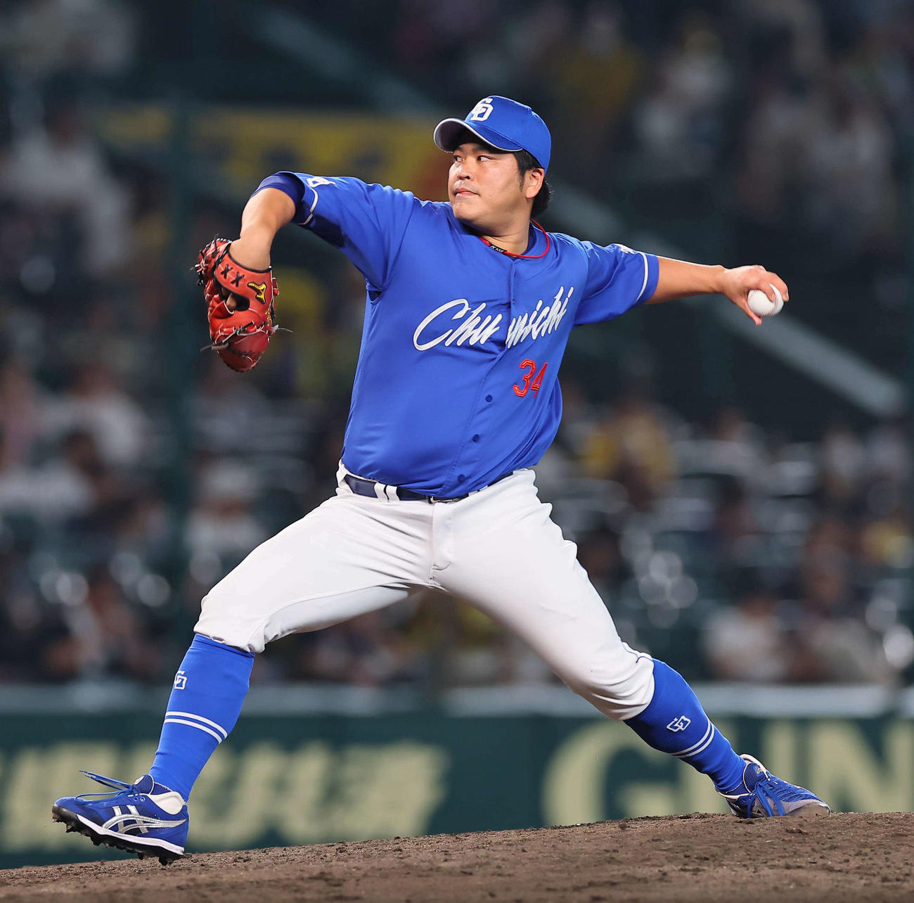 阪神対中日　中日4番手の福（撮影・上田博志）