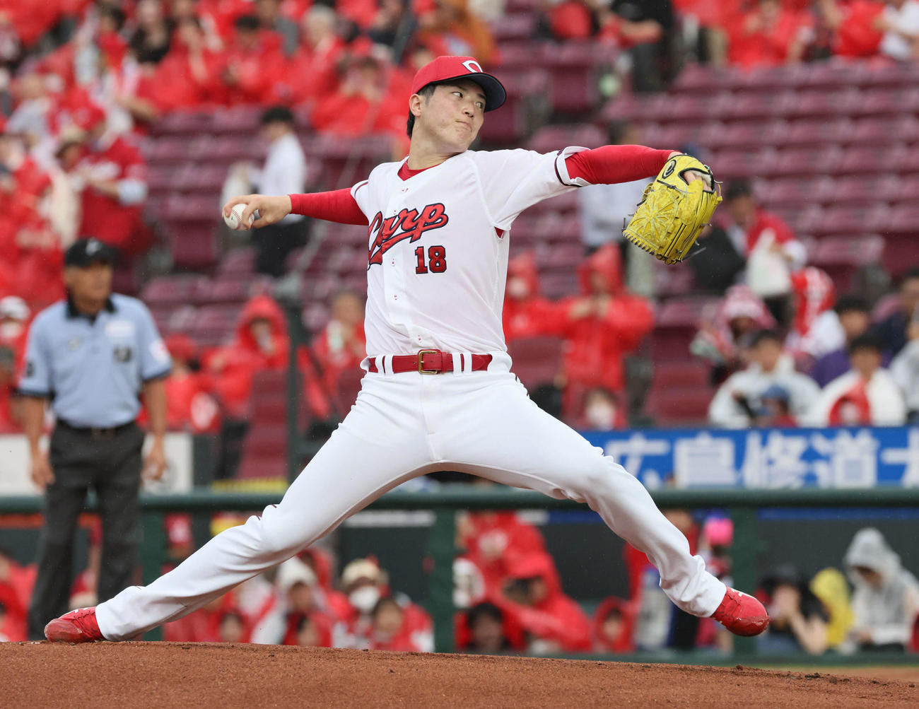 広島対DeNA　広島先発の森下（撮影・加藤孝規）