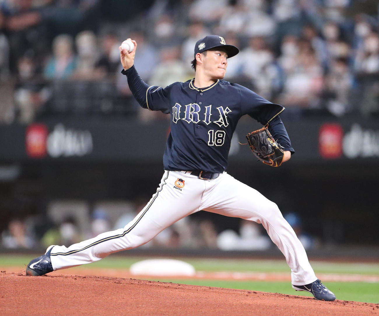 日本ハム対オリックス　オリックス先発の山本（撮影・佐藤翔太）