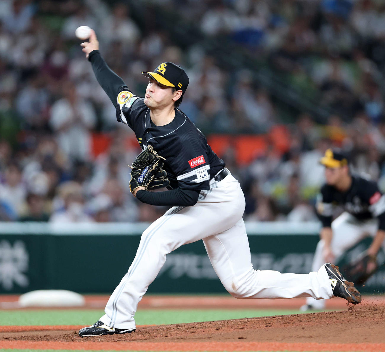 西武対ソフトバンク　力投するソフトバンク先発の有原（撮影・鈴木正人）