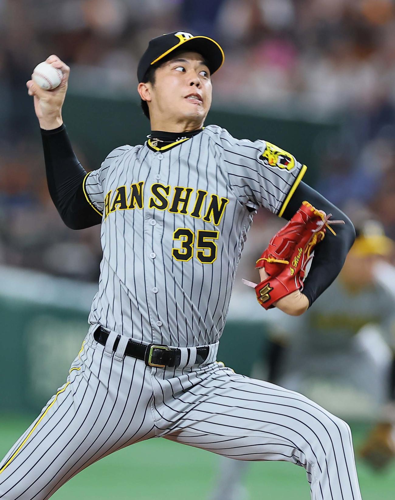 巨人対阪神　阪神先発の才木（撮影・上田博志）