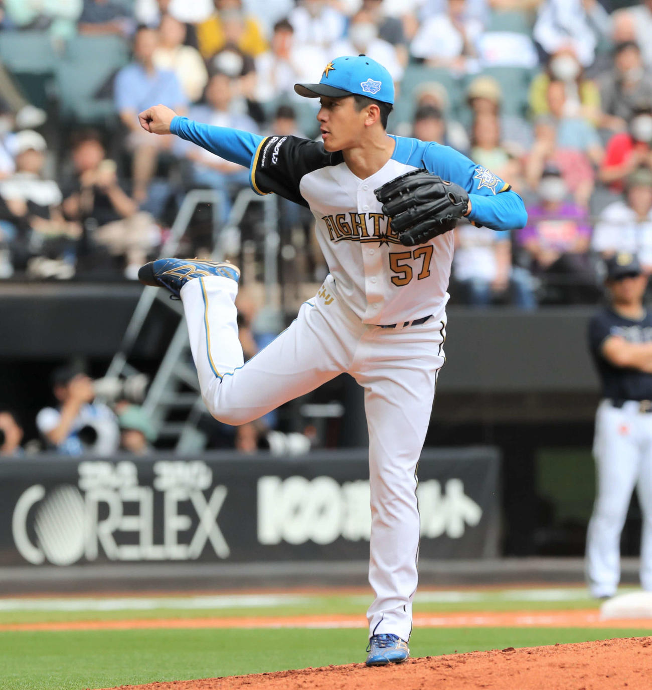 日本ハム対オリックス　力投する日本ハム先発の北山（撮影・黒川智章）