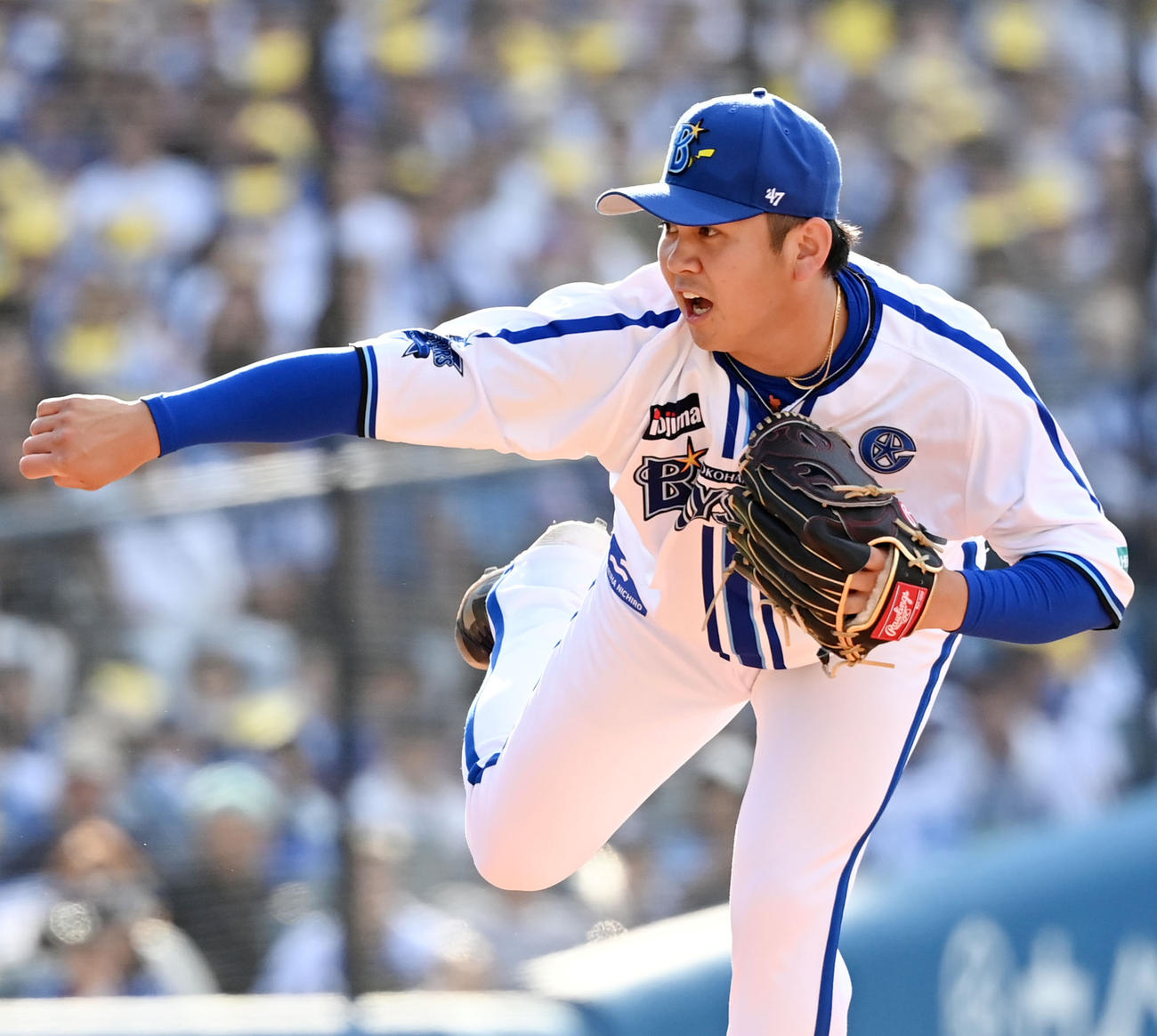 DeNA対中日　9回表から登板しリーグトップタイの18セーブ目を挙げたDeNA山崎康晃（撮影・横山健太）