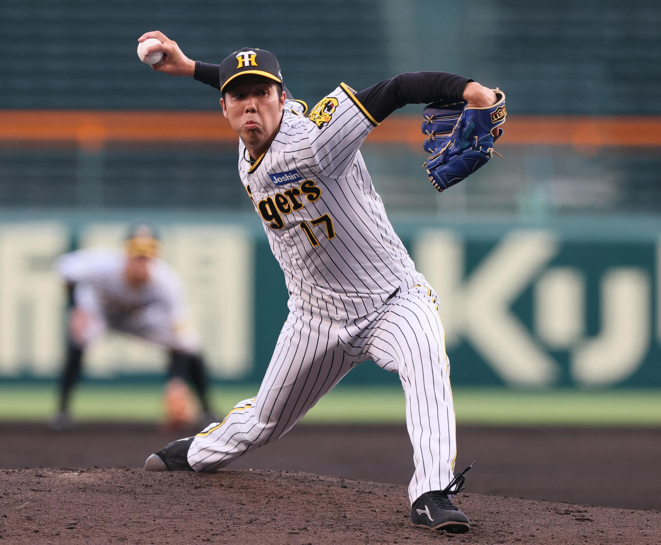 ウエスタン・リーグ阪神対オリックス　阪神先発の青柳（撮影・上山淳一）