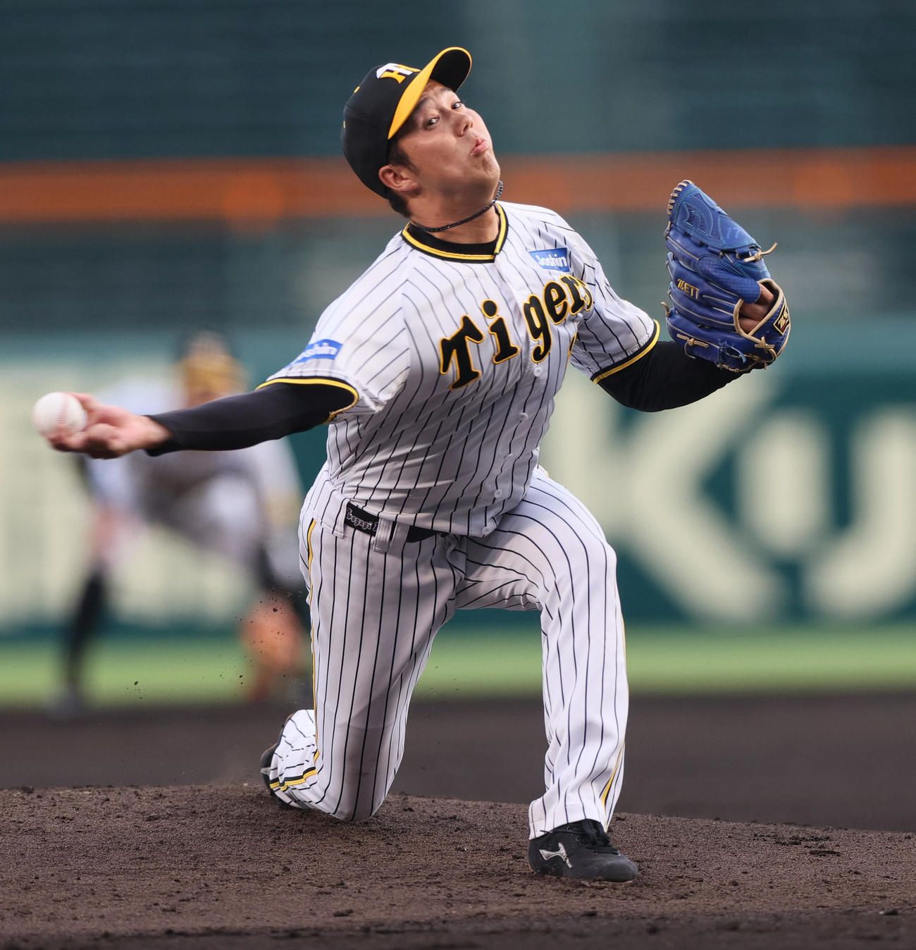 ウエスタン・リーグ阪神対オリックス　阪神先発の青柳（撮影・上山淳一）