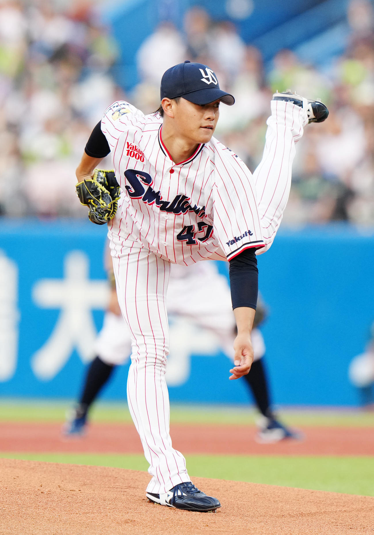 ヤクルト対広島　ヤクルト先発の高橋（撮影・江口和貴）