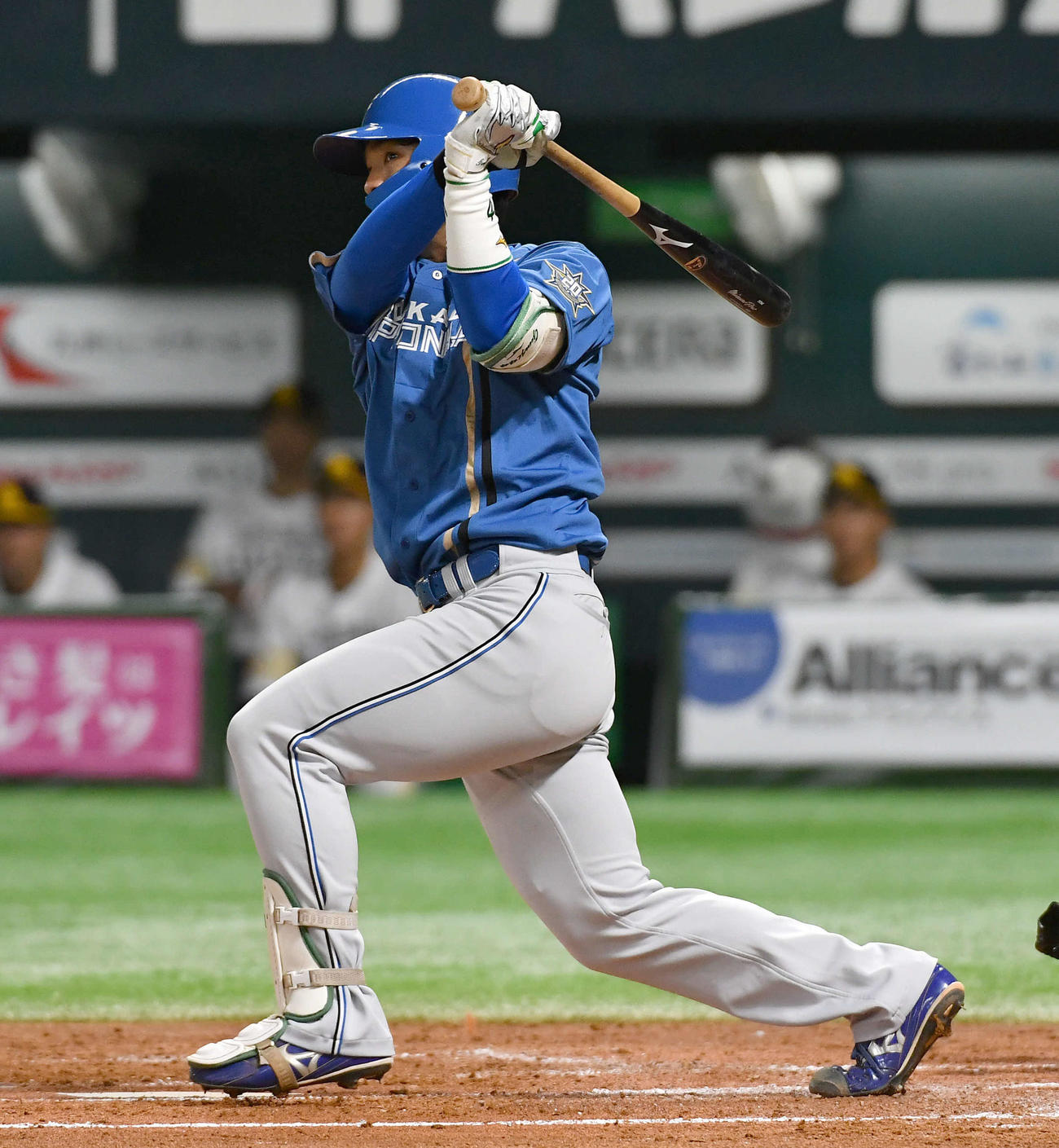 ソフトバンク対日本ハム　2回表日本ハム無死、郡司は左越え本塁打を放つ（撮影・岩下翔太）