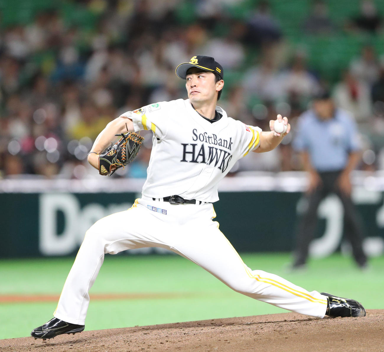 ソフトバンク対日本ハム　先発和田（撮影・梅根麻紀）