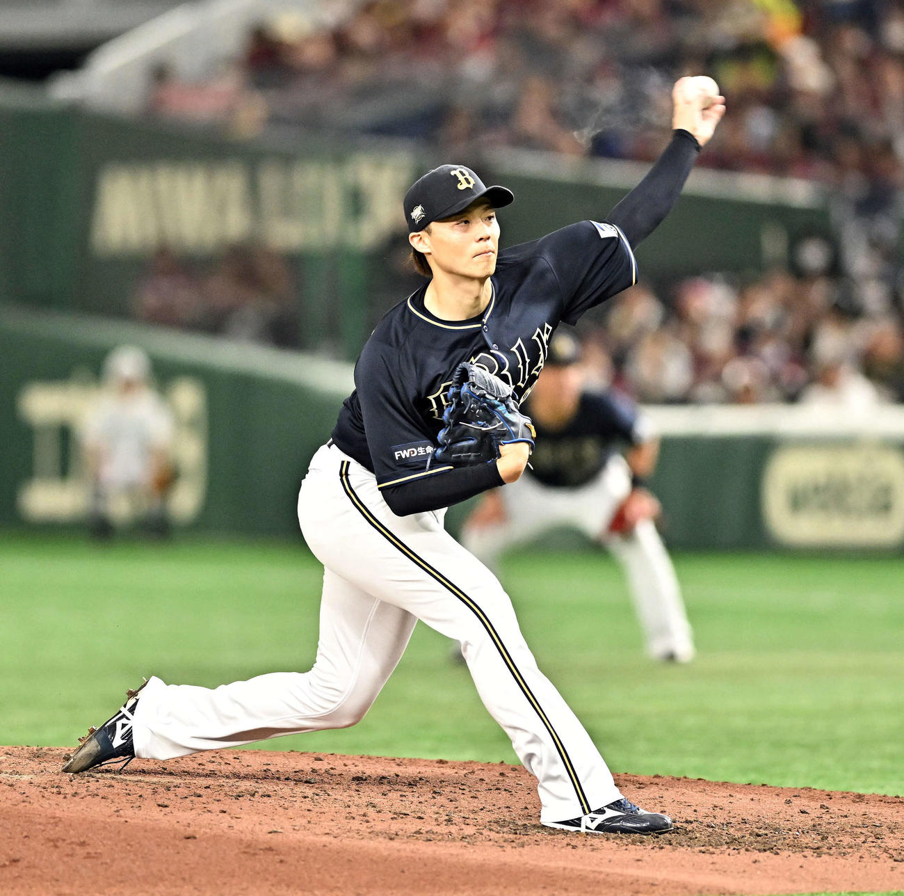 楽天対オリックス　オリックス先発の山崎福（撮影・滝沢徹郎）