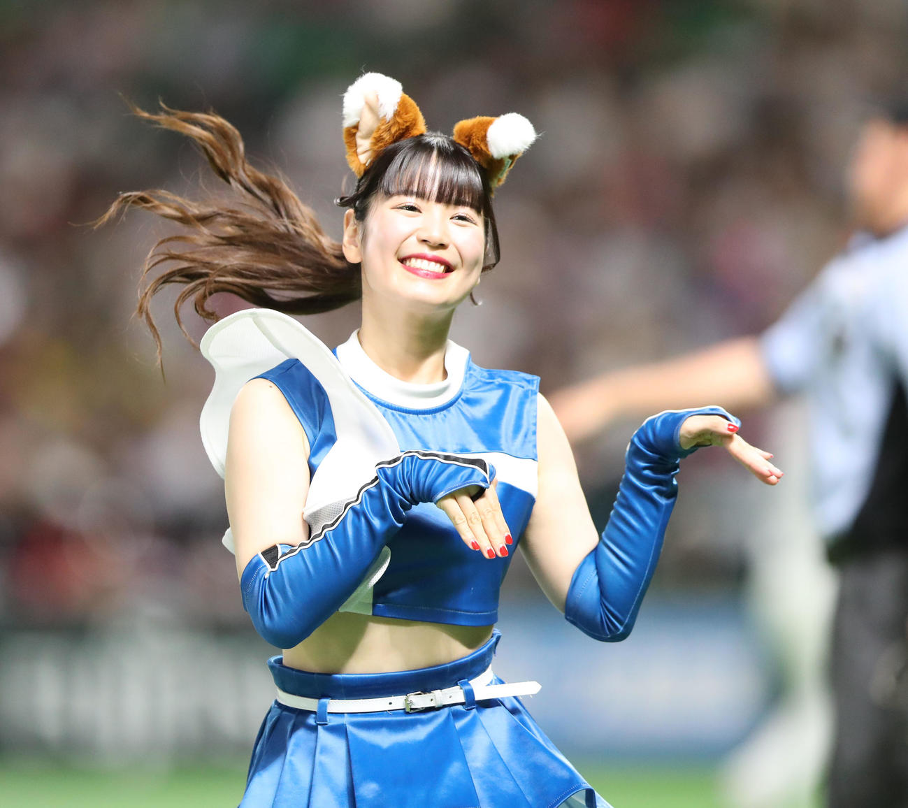 ソフトバンク対日本ハム　3回表終了で連夜のきつねダンス（撮影・梅根麻紀）