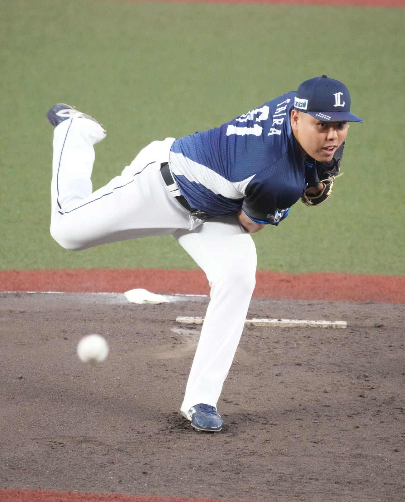 ロッテ対西武　西武先発の平良（撮影・小沢裕）