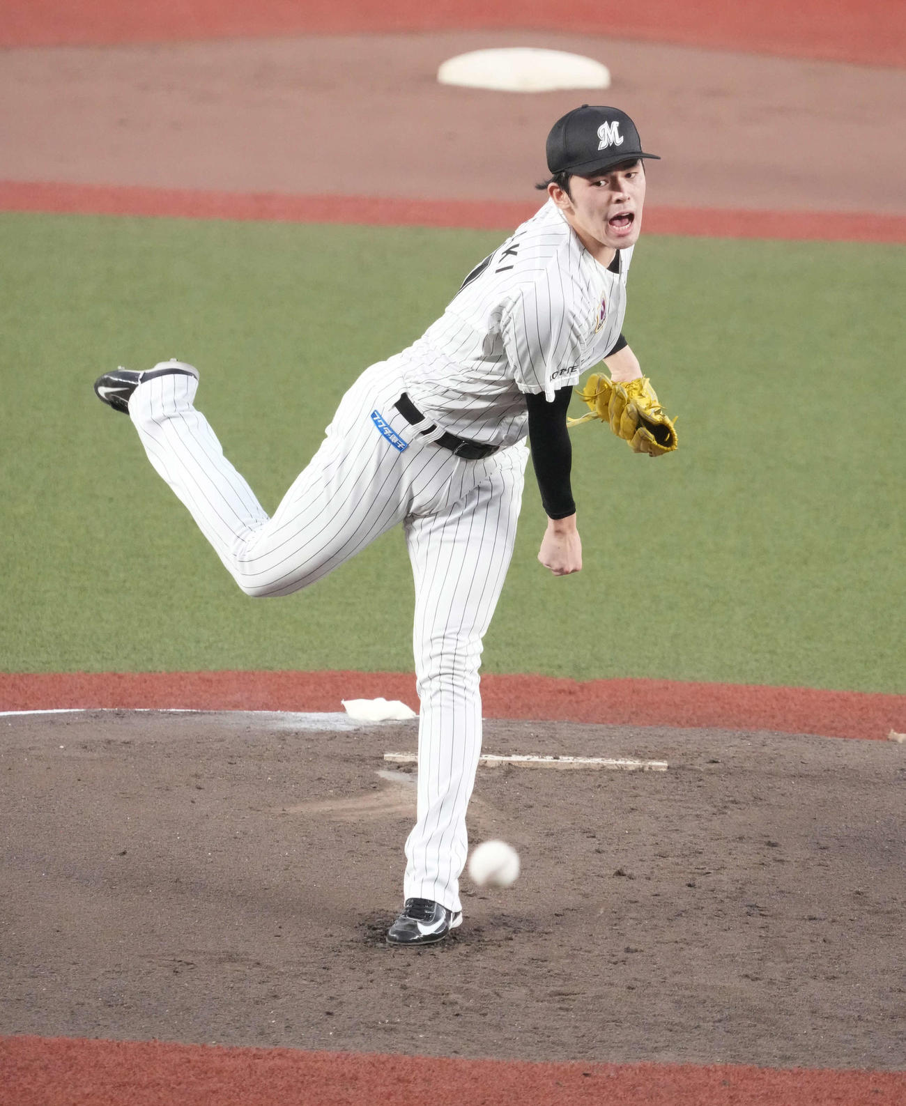 ロッテ対西武　ロッテ先発の佐々木朗（撮影・小沢裕）
