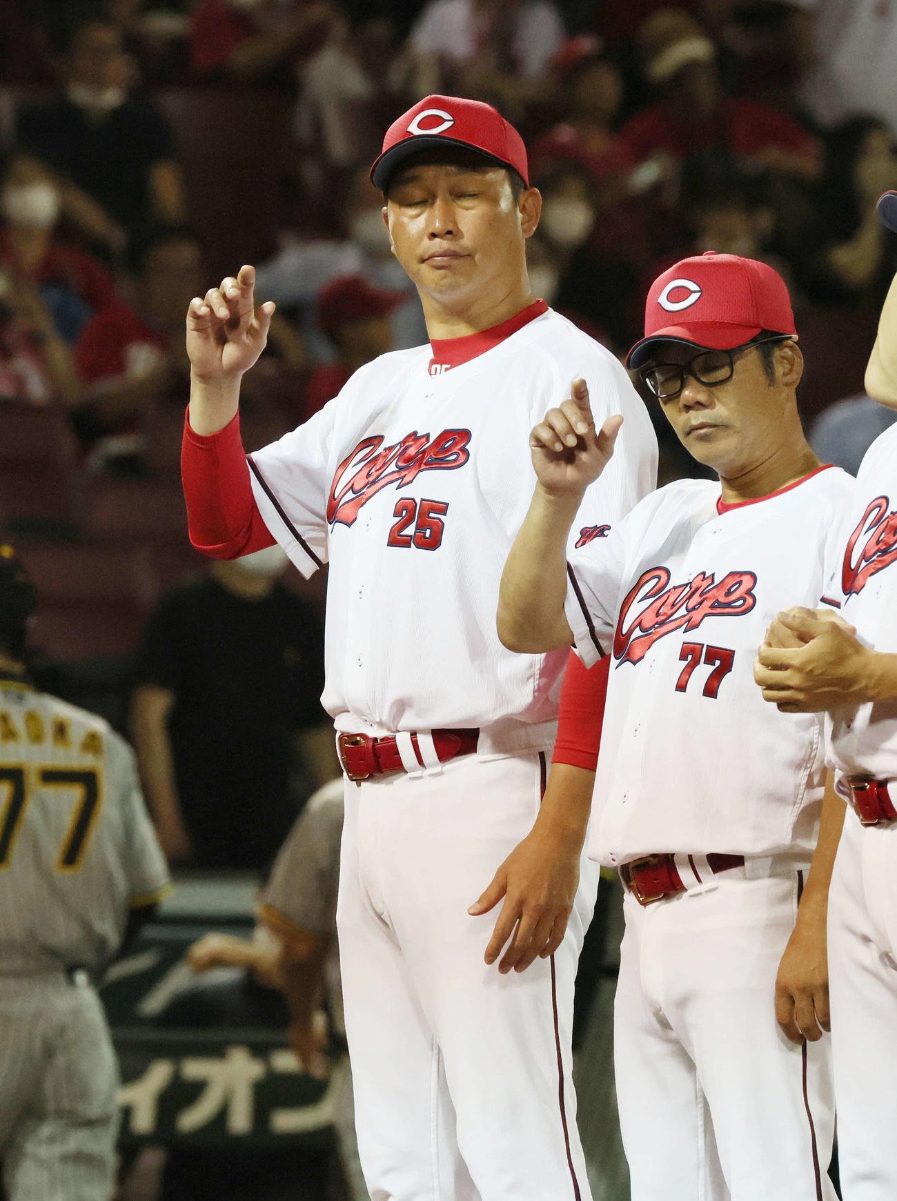 広島対阪神　敗れた新井監督（撮影・加藤孝規）