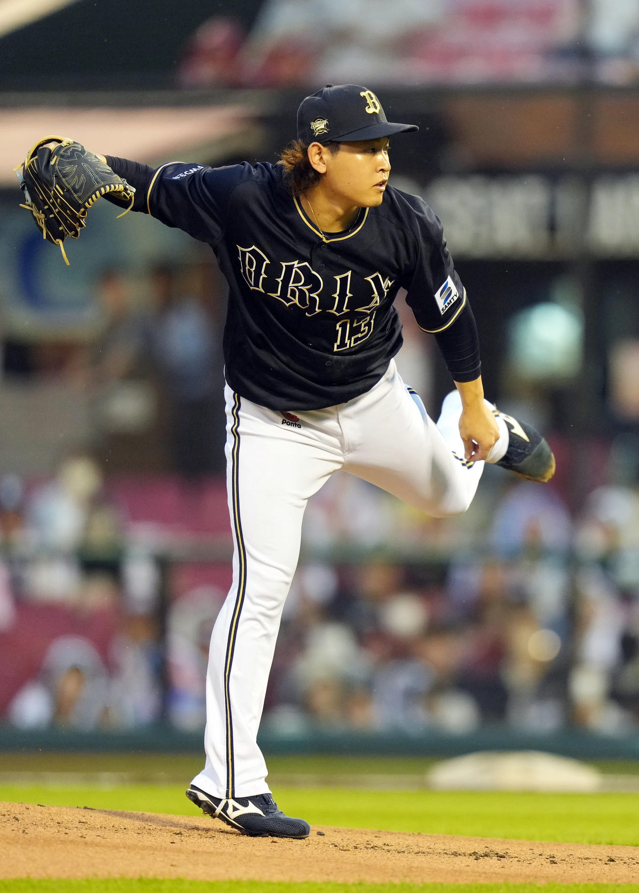 楽天対オリックス　オリックス先発の宮城（撮影・狩俣裕三）