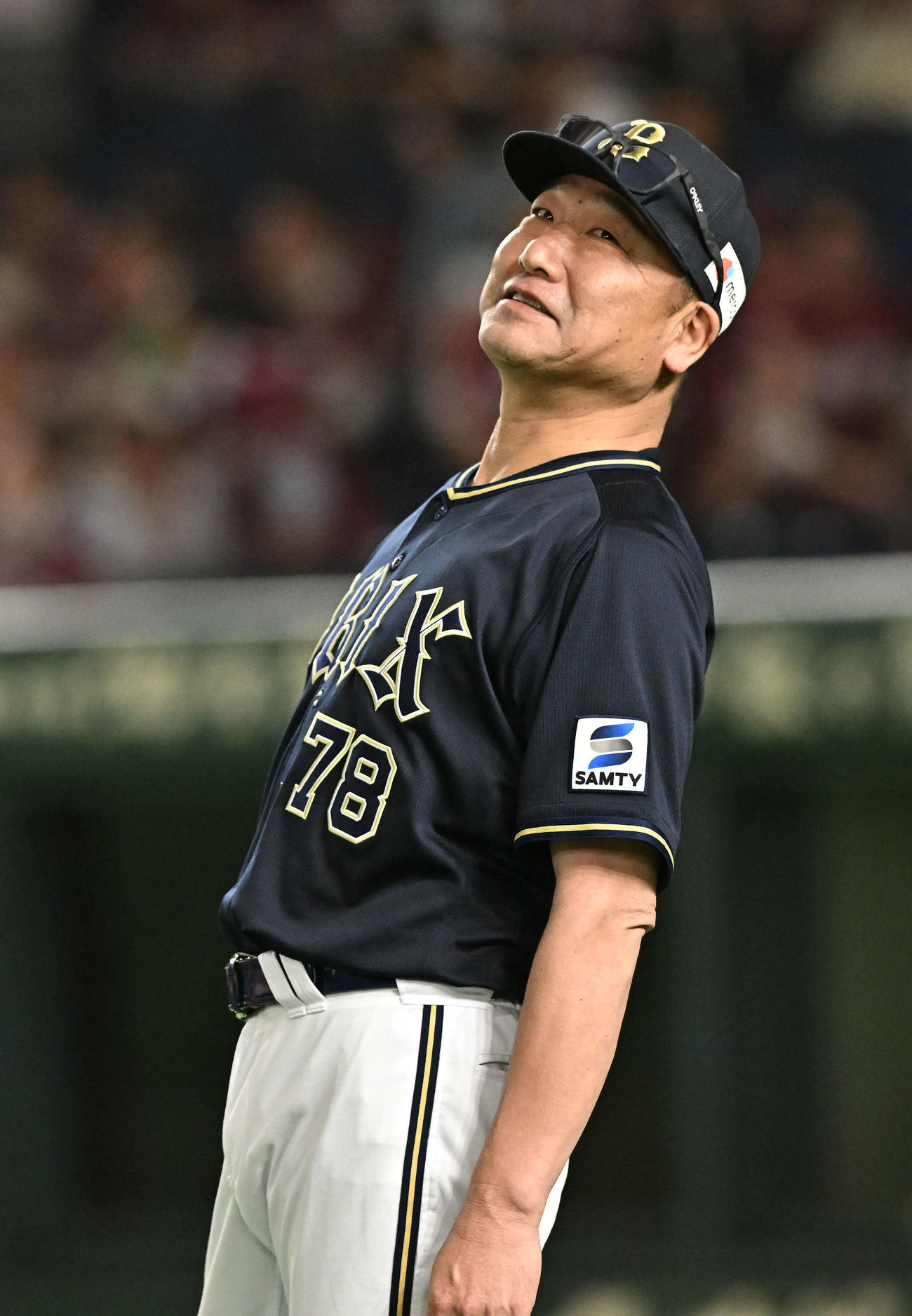 楽天対オリックス　試合後、笑顔を見せるオリックス中嶋監督（撮影・滝沢徹郎）