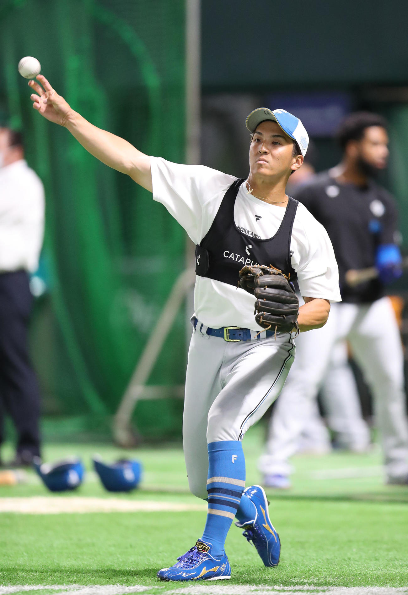 ソフトバンク対日本ハム　1軍に合流した山田（撮影・梅根麻紀）