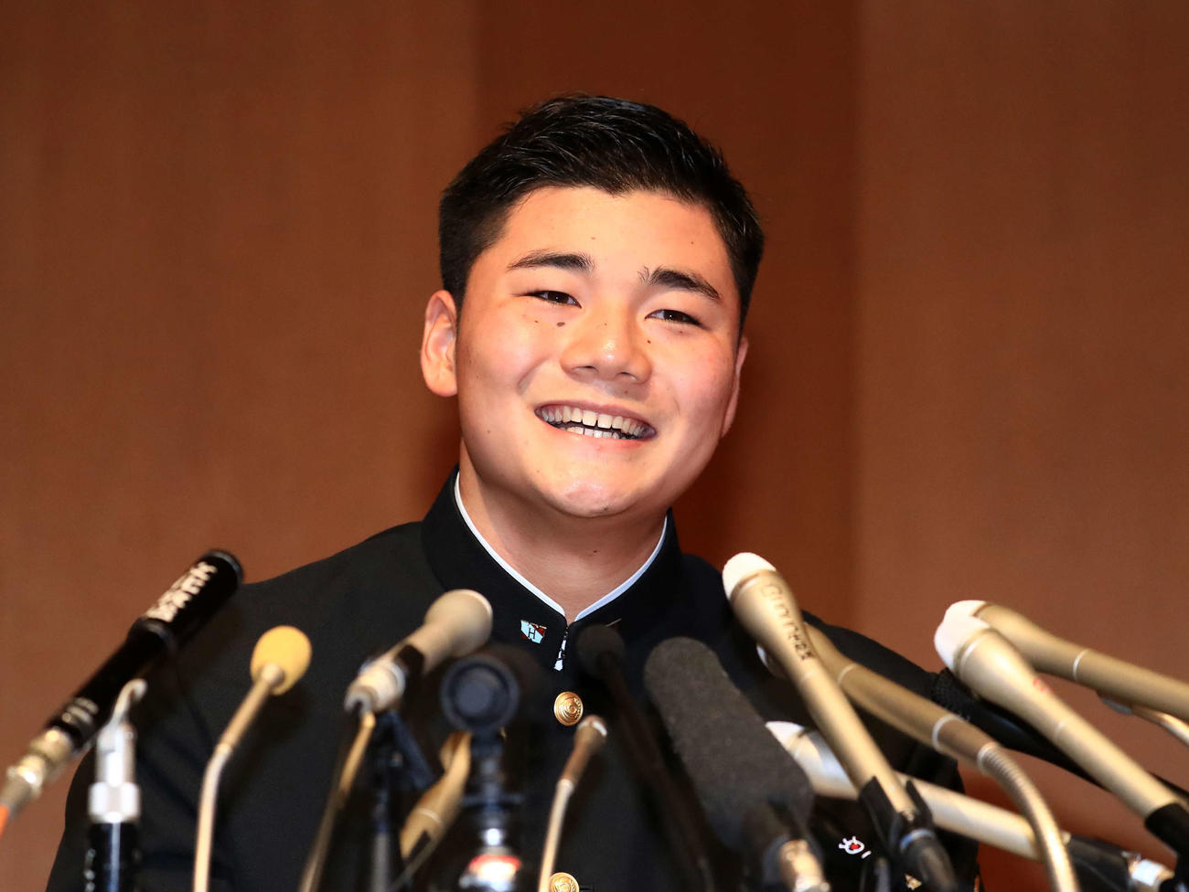 清宮幸太郎のドラフトで1位指名された当時の髪形（2017年10月撮影）